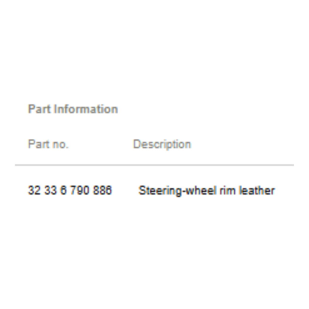 2011–2016 BMW 5 Series Leather Steering Wheel Rim OEM 32336790886