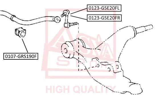 FEBEST TOYOTA Front Right Stabilizer Link 0123-GSE20FR