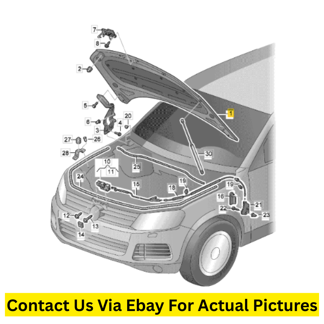 2012 Volkswagen Touareg Bonnet / Hood Used OEM 7P6823031