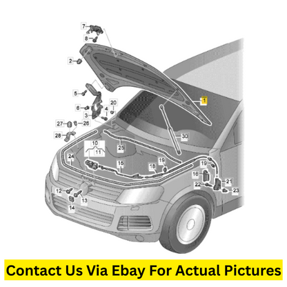 2012 Volkswagen Touareg Bonnet / Hood Used OEM 7P6823031