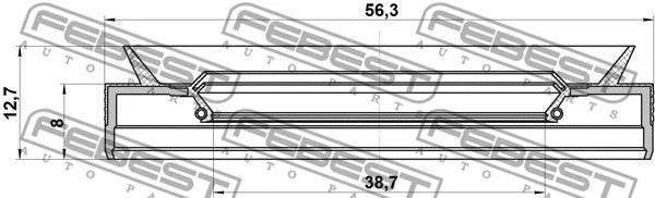 FEBEST 2001-2016 Renault Duster Shaft Seal Auto Transmission 95PES-40560813C