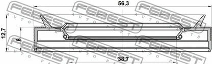 FEBEST 2001-2016 Renault Duster Shaft Seal Auto Transmission 95PES-40560813C