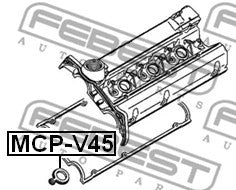 FEBEST 1989-1999 Mitsubishi 3000GT Gasket Rocker Cover Spark Plug Hole MCP-V45