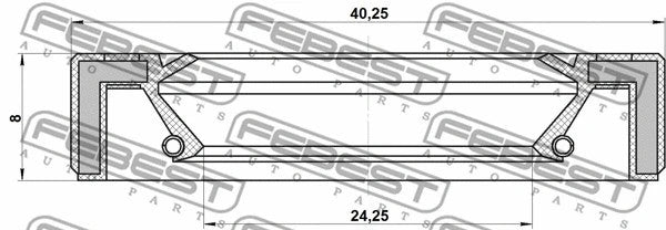 FEBEST 1990-1994 Nissan Sentra Drive Shaft Oil Seal 95GAY-26400808R