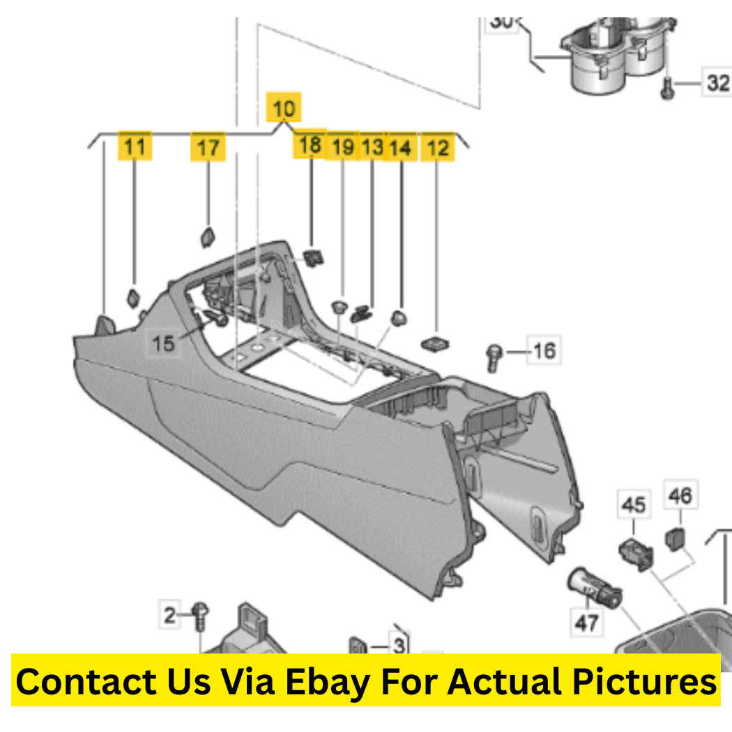 2012 Volkswagen Touareg Front Center Console Used