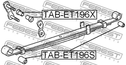 FEBEST 1991-2002 Toyota Corolla Rear Leaf Spring Bushing TAB-ET196S