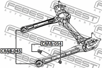 FEBEST 2007-2014 Chrysler Town & Country Rear Shock Absorber Bushing CRAB-054