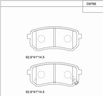 ASIMCO Brake Pad Set, Disc Brake KD9766