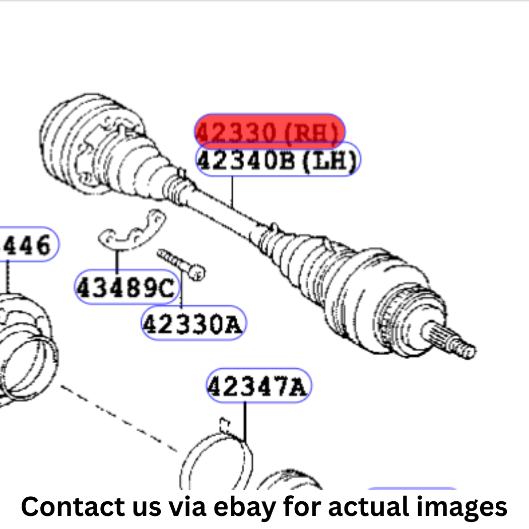 2002 Lexus LS430 Rear Left (Driver) Drive Axle Shaft Used OEM 4234050050