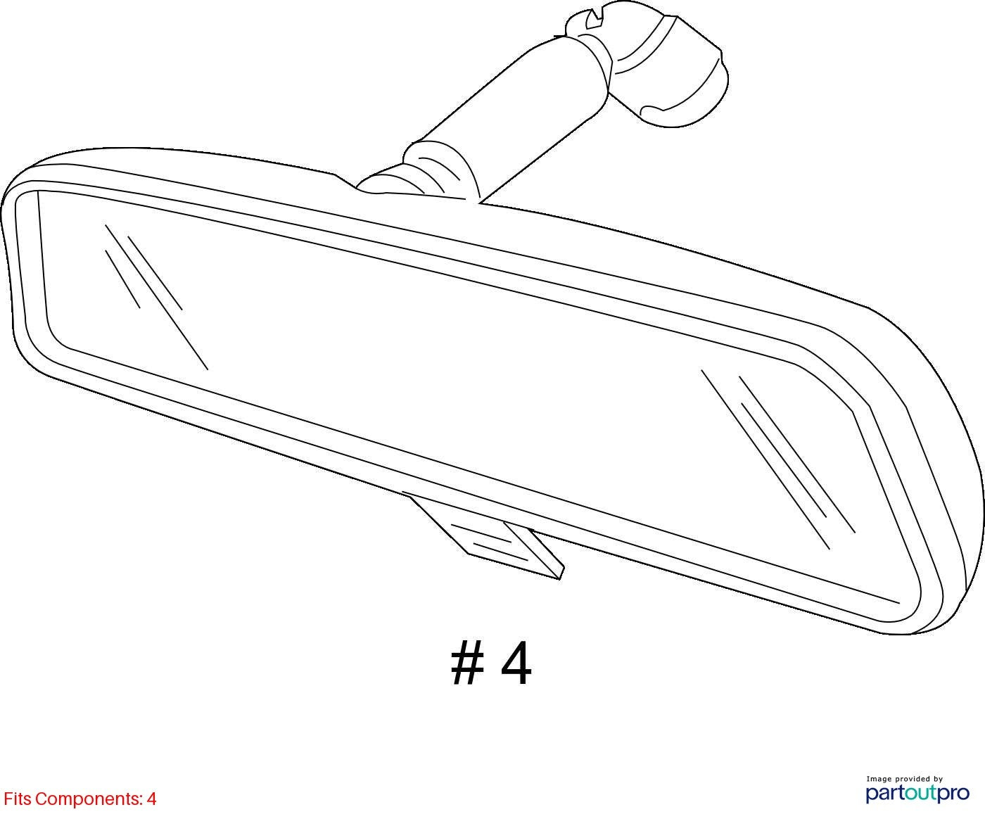 2009 Chevrolet Lumina S Interior Rear View Mirror Used OEM 92084967