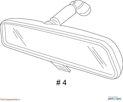 2009 Chevrolet Lumina S Interior Rear View Mirror Used OEM 92084967