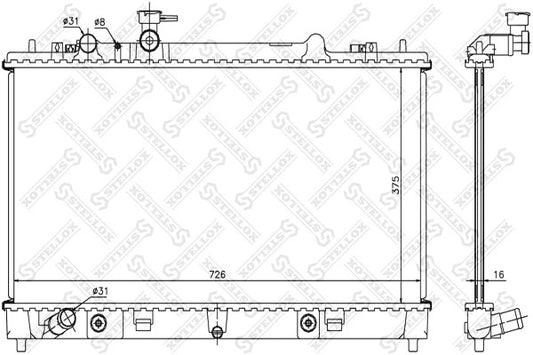 STELLOX 2008-2009 Mazda 6 Radiator LF4K-15-200B