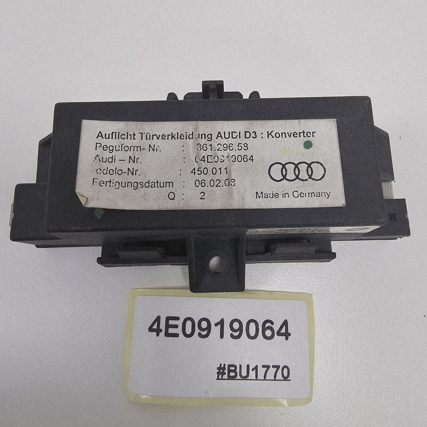 2003-2010 Audi A8 Quattro Door Control Module 4E0919064