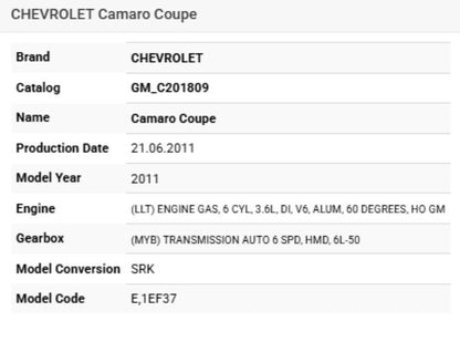 Chevrolet Camaro A/C Compressor And Clutch Assy 3.6L V6 23374616