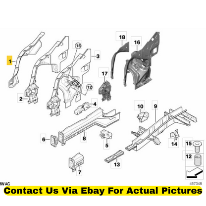 2012 BMW X6 Left Supporting Strut Used OEM 41117174273