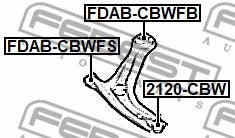 FEBEST 2014-2020 Ford EcoSport Control Arm/Trailing Arm Bush FDAB-CBWFS