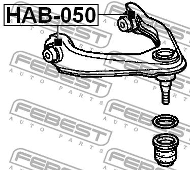 FEBEST 1996-2000 Honda Civic Front Upper Control Arm Bushing HAB-050