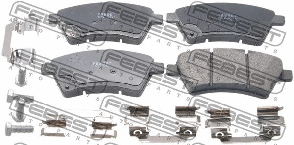 FEBEST Alfa Romeo Pad Kit, Disc Brake, Front 0701-SX4F