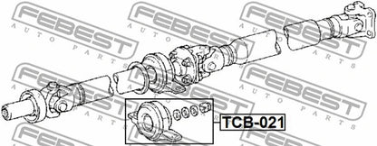 FEBEST 2015-2020 Lexus GS F Drive Shaft Center Support Bearing TCB-021