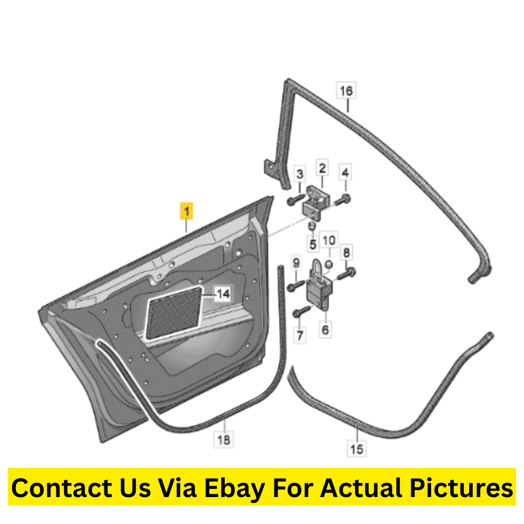 2012 Volkswagen CC Rear Left Door Shell Used OEM 3C8833055E
