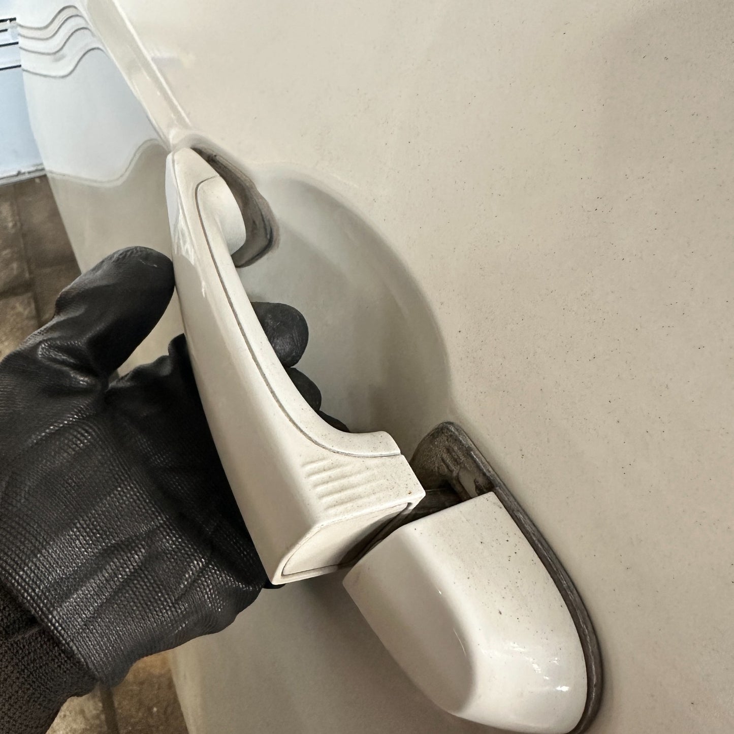 2012 BMW X6 Left Rear Door Carrier & Handle Used OEM