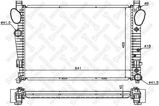 STELLOX 2000-2006 Mercedes-Benz CL500 Radiator 2205000903