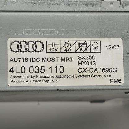 2007-2009 Audi A6 CD Disc Changer Receiver Unit 4L0035110