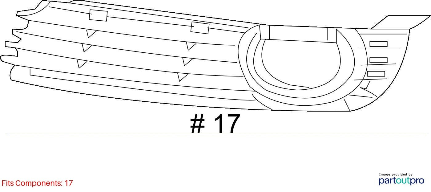 Audi 2007-2010 Audi A8 Grille Front Lower 4E0807679B
