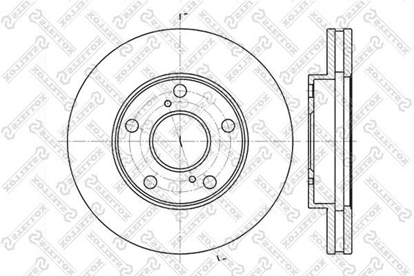 STELLOX 1992-2001 Toyota Camry Disc Brake Rotor Front 4351206010