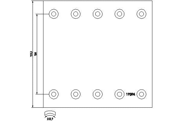 TEXTAR Mercedes-Benz Brake Lining Kit, Drum Brake 1909436