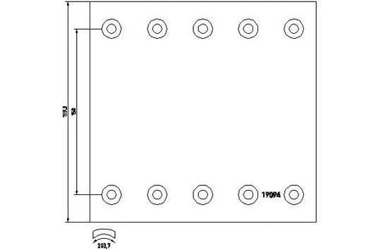TEXTAR Mercedes-Benz Brake Lining Kit, Drum Brake 1909436
