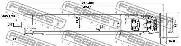Febest 2004-2013 Mazda 3 Rear Shock Absorber 05656587R