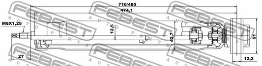 Febest 2004-2013 Mazda 3 Rear Shock Absorber 05656587R