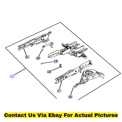2014 Jeep Cherokee Front Right Frame Rail Used OEM 68267066AA