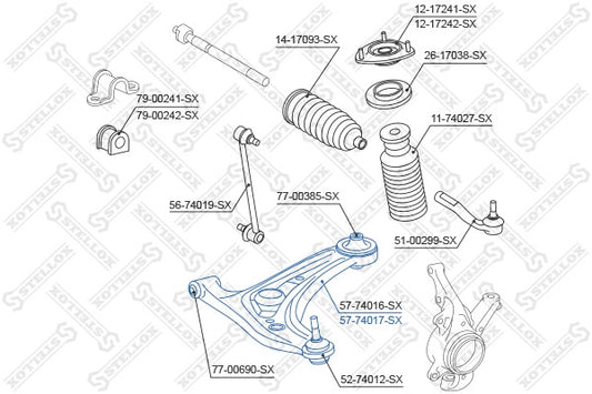 STELLOX 2009-2014 Nissan Cube Link Complete-Transverse Right 54500-1FU0B