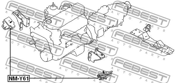 FEBEST NISSAN Engine Mounting - NM-Y61