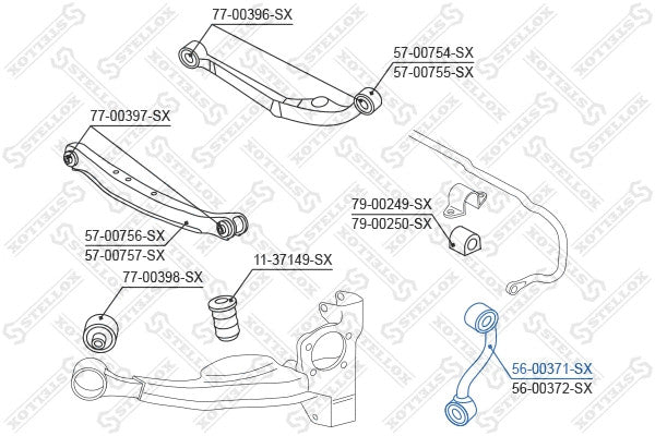 STELLOX 2011-2017 Nissan Juke Stabilizer Link 556181KD0A