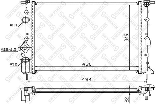 STELLOX DACIA Radiator - 2140000QAZ