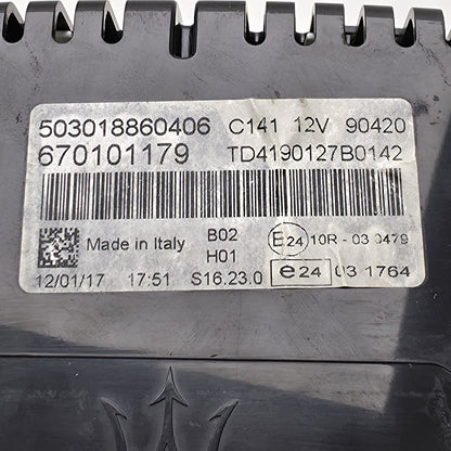 2016-2017 Maserati Levante Combination Instrument Cluster 670101179