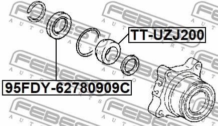 FEBEST Toyota Wheel Bearing TT-UZJ200