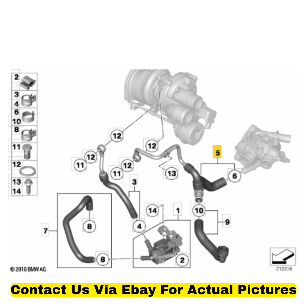 2012 Mini Cooper Countryman Turbo Coolant Return Line Used OEM 11539845352