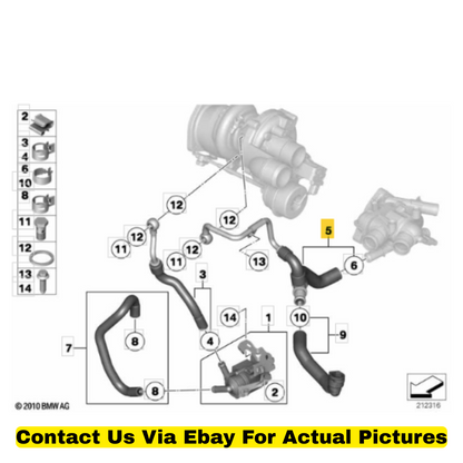 2012 Mini Cooper Countryman Turbo Coolant Return Line Used OEM 11539845352