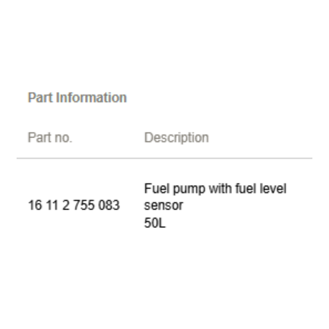 2012 Mini Cooper Fuel Pump Module + Level Sensor Used OEM 16112755083