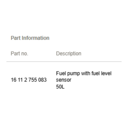 2012 Mini Cooper Fuel Pump Module + Level Sensor Used OEM 16112755083