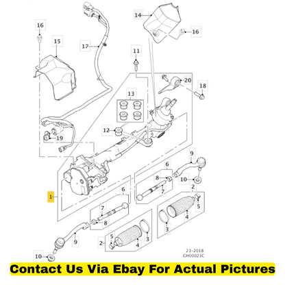 2018 Jaguar F‑Pace Steering Rack & Pinion Used OEM T4A13857