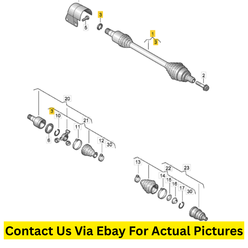 2014 Volkswagen Passat Drive Shafts L/R Used OEM 561407271AA-561407272AA