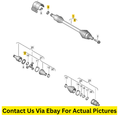 2014 Volkswagen Passat Drive Shafts L/R Used OEM 561407271AA-561407272AA