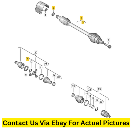 2014 Volkswagen Passat Drive Shafts L/R Used OEM 561407271AA-561407272AA