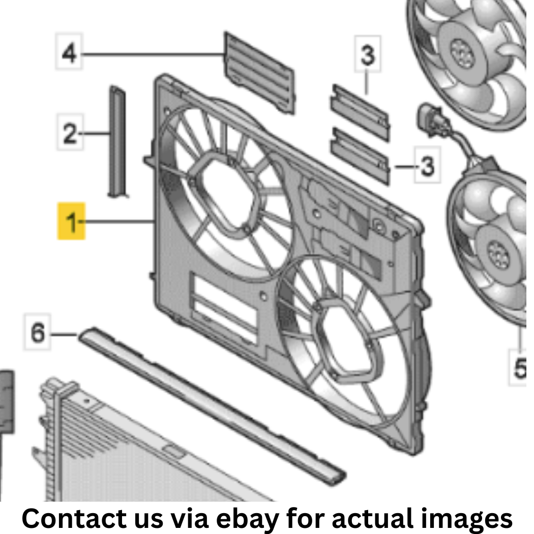 2007  Audi Q7 Engine Cooling Fan Shroud Used OEM 7L0121207D
