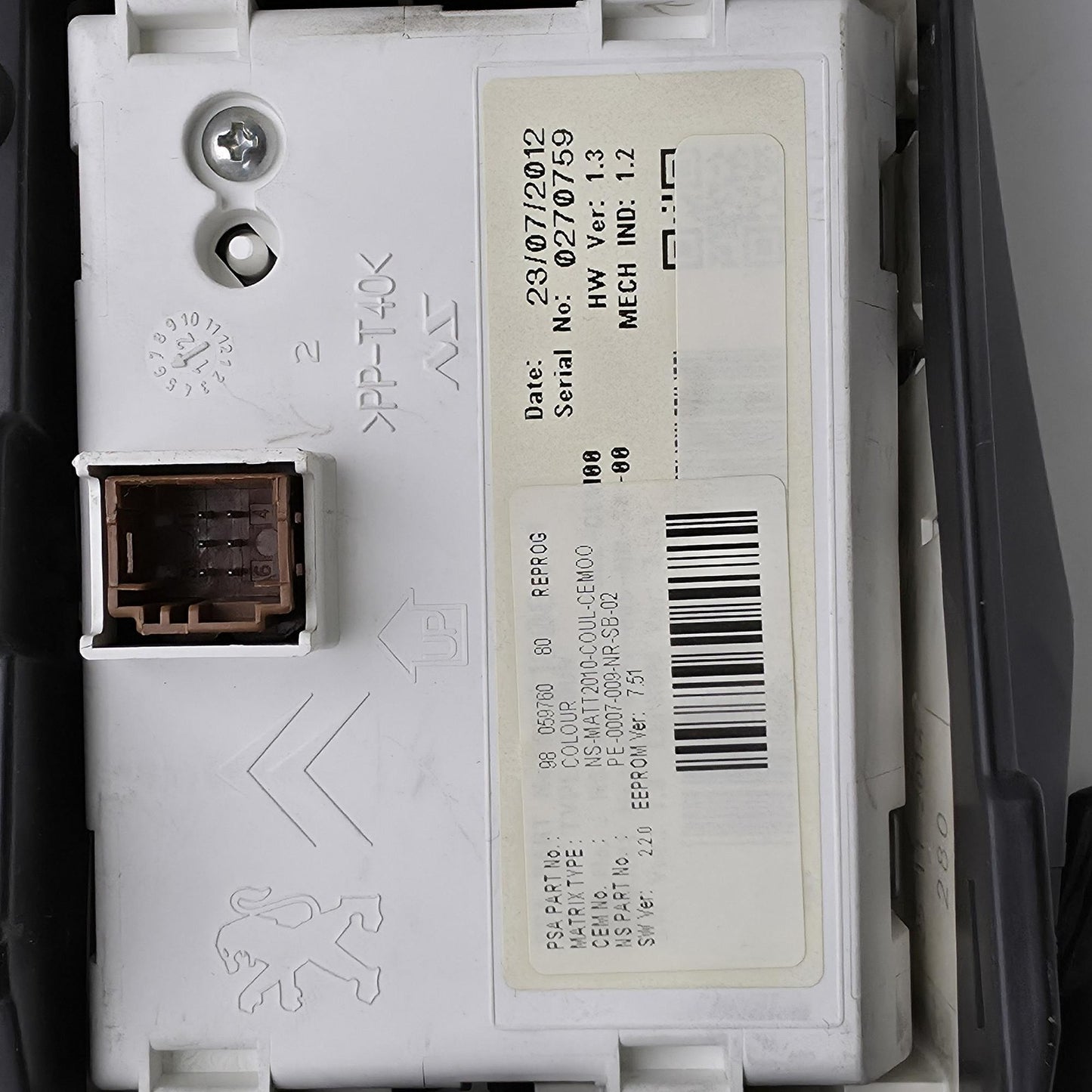 2012-2018 Citroen DS5 INSTRUMENT CLUSTER SPEEDOMETER 9805976080